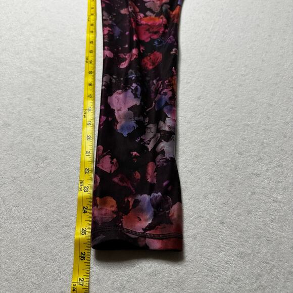 Athleta Salutation Stash Floral Leggings Medium High Rise Pockets - Picture 7 of 10